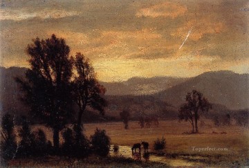 paisaje con ganado albert bierstadt Pinturas al óleo